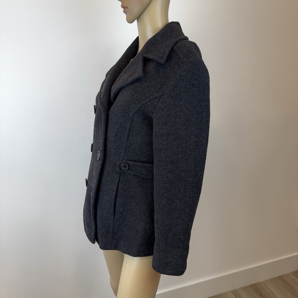 St. Johns Bay Coat Jacket Color Gray/Black 70% Wool 10% Cashemere Size S Small - Picture 8 of 16